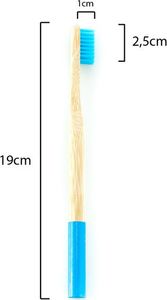 Ekoloco Bambusowa szczoteczka do zębów włosie twarde - niebieski 2