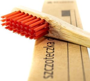 Ekoloco Bambusowa szczoteczka do zębów włosie twarde - Różowy 3