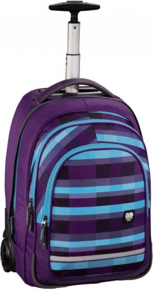 All Out Plecak szkolny na kółkach Bolton summer check purple 1