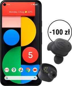 Telefon komórkowy Google Pixel 5 5G 8/128GB Czarny + Słuchawki Bluetooth Audio-Technica Czarne 1