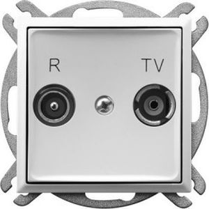 Ospel ARIA Gniazdo RTV końcowe biały GPA-UK/m/00 1