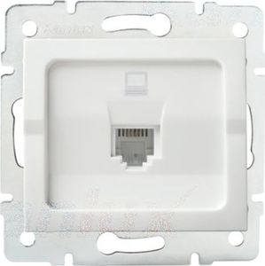 Kanlux LOGI /Adapter gniazdo komputerowe pojedyncze, (RJ45 Jack), bez gniazda / - / Biały / - / ABS/PC 1