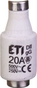 Eti-Polam Wkładka bezpiecznikowa 20A DII gG / BiWtz 500V AC/ 250V DC E27 002312406 /5szt./ 1