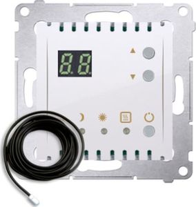 Kontakt-Simon Simon 54 Regulator temperatury z wyświetlaczem z czujnikiem zewnętrznym 16(2) A 230V biały DTRNSZ.01/11 1