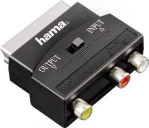 Adapter AV Hama Scart - RCA (Cinch) x3 + S-Video czarny (991222390000) 1