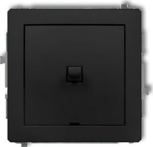 Karlik DECO Przycisk jednobiegunowy (jeden klawisz, bez piktogramu) w stylu amerykańskim czarny mat 12DWPUS-4.1 1