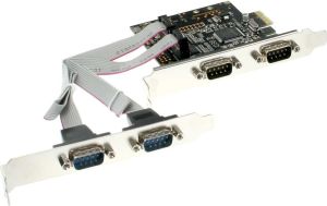 Kontroler InLine PCIe x1 - 4x Port szeregowy RS-232 (76623C) 1