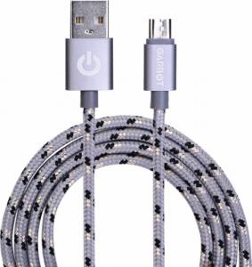 Kabel USB Garbot USB-A - microUSB 1 m Szary (JAB-6824158) 1