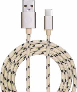 Kabel USB Garbot USB-A - USB-C 1 m Złoty (JAB-6824154) 1