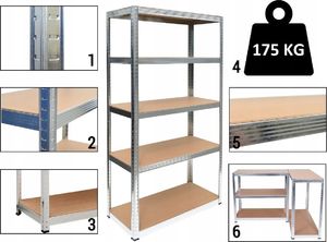 Topeshop REGAŁ MAGAZYNOWY METALOWY G9030 MDF 175KG 9