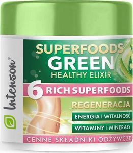Intenson INTENSON_Superfoods Green Healthy Elixir koktajl pobudzający suplement diety 150g 1