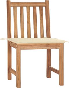 vidaXL Krzesła ogrodowe z poduszkami, 2 szt., lite drewno tekowe 2