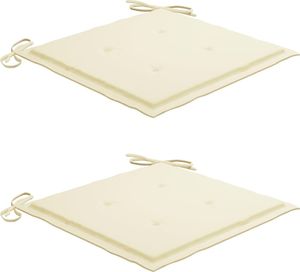 vidaXL Krzesła ogrodowe z poduszkami, 2 szt., lite drewno tekowe 6