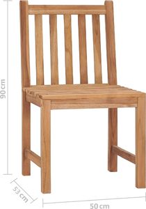vidaXL Krzesła ogrodowe z poduszkami, 2 szt., lite drewno tekowe (3062942) 1