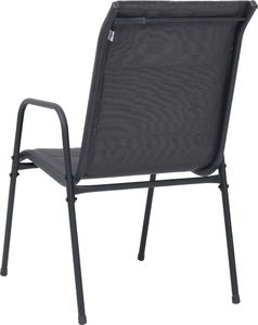 vidaXL Krzesła ogrodowe, sztaplowane, 2 szt., stal i textilene (313075) 5