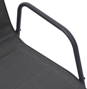 vidaXL Krzesła ogrodowe, sztaplowane, 2 szt., stal i textilene (313075) 6