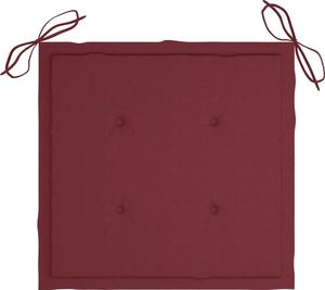 vidaXL Poduszki na krzesła ogrodowe, 4 szt winna czerwień 50x50x4 cm (314057) 2