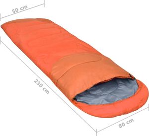 vidaXL Lekki śpiwór, pomarańczowy, 15, 850 g (92606) 7