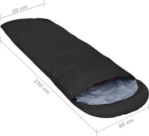 vidaXL Lekki śpiwór, czarny, 15, 850 g (92610) 7