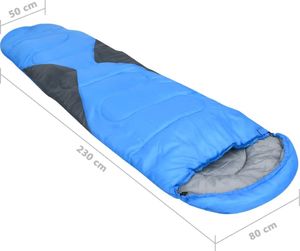 vidaXL Śpiwór niebieski, 5, 1400 g (92614) 7