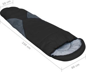 vidaXL Śpiwór czarny, 5, 1400 g (92617) 7