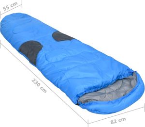 vidaXL Śpiwór niebieski, -5, 2000 g (92619) 7