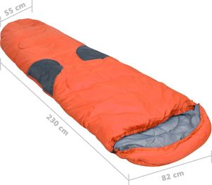 vidaXL Śpiwór pomarańczowy, -5, 2000 g (92620) 7