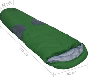 vidaXL Śpiwór zielony, -5, 2000 g (92621) 7