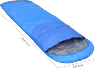 vidaXL Śpiwór niebieski, 10, 1000 g (92624) 7