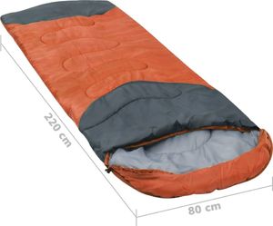 vidaXL Śpiwór pomarańczowy, 10, 1000 g (92625) 7