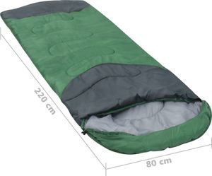 vidaXL Śpiwór zielony, 10, 1000 g (92626) 7