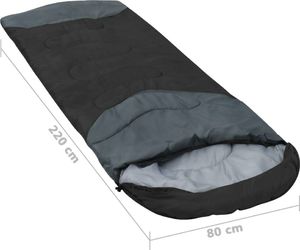 vidaXL Śpiwór czarny, 10, 1000 g (92627) 7