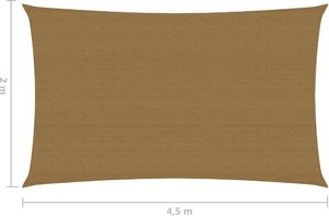 vidaXL Żagiel przeciwsłoneczny, 160 g/m, kolor taupe, 2x4,5 m, HDPE 6