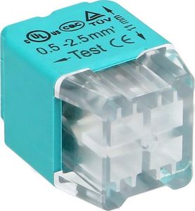Orno Złączka instalacyjna wciskana 4-przewodowa; dwurzędowa; na drut 0,75-2,5mm2; IEC 300V/24A; 10 szt. OR-SZ-8004/4/10 1