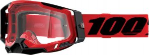 100% Gogle 100% RACECRAFT 2 RED (Szyba Przezroczysta Anti-Fog, LT 88%-92% + 10 Zrywek) (NEW) 2