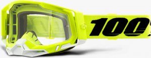 100% Gogle 100% RACECRAFT 2 YELLOW (Szyba Przezroczysta Anti-Fog, LT 88%-92% + 10 Zrywek) (NEW) 1