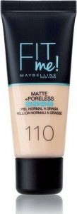 Maybelline  Maybelline Fit Me! Matte Poreless Podkład 30ml 124 Soft Sand 1