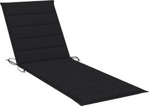 vidaXL Poduszka na leżak, czarna, 200x60x4 cm, tkanina (314210) 1