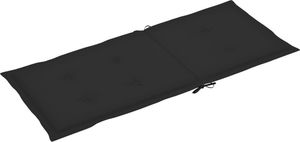 vidaXL Poduszki na krzesła ogrodowe, 6 szt., czarne, 120x50x4 cm (314111) 3