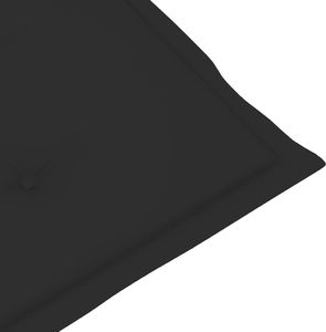 vidaXL Poduszki na krzesła ogrodowe, 6 szt., czarne, 120x50x4 cm (314111) 4
