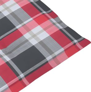 vidaXL Poduszki na krzesła, 6 szt., czerwona krata, 120x50x4 cm (314127) 4