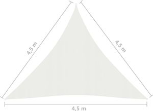 vidaXL Żagiel przeciwsłoneczny, 160 g/m, biały, 4,5x4,5x4,5m, HDPE 6