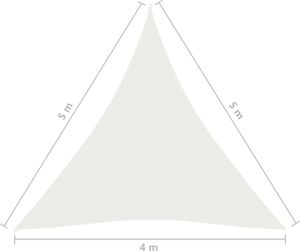 vidaXL Żagiel przeciwsłoneczny, 160 g/m, biały, 4x5x5 m, HDPE 6