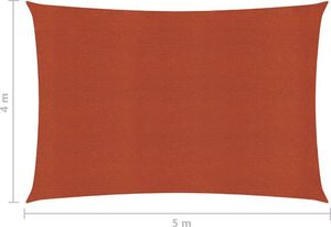 vidaXL Żagiel przeciwsłoneczny, 160 g/m, terakotowy, 4x5 m, HDPE 6