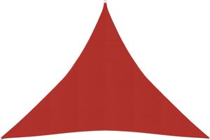 vidaXL Żagiel przeciwsłoneczny, 160 g/m, czerwony, 3x3x3 m, HDPE 1