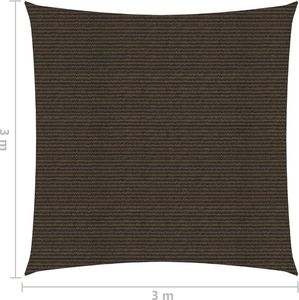 vidaXL Żagiel przeciwsłoneczny, 160 g/m, brązowy, 3x3 m, HDPE 6