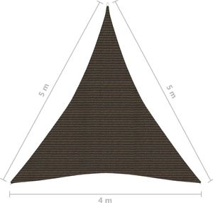 vidaXL Żagiel przeciwsłoneczny, 160 g/m, brązowy, 4x5x5 m, HDPE 6