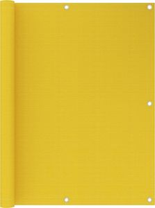 vidaXL Parawan balkonowy, żółty, 120x400 cm, HDPE 1
