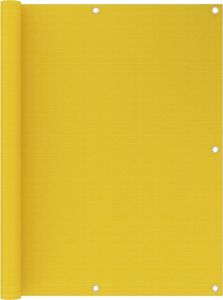 vidaXL Parawan balkonowy, żółty, 120x500 cm, HDPE 1