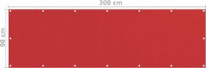 vidaXL Parawan balkonowy, czerwony, 90x300 cm, HDPE 5